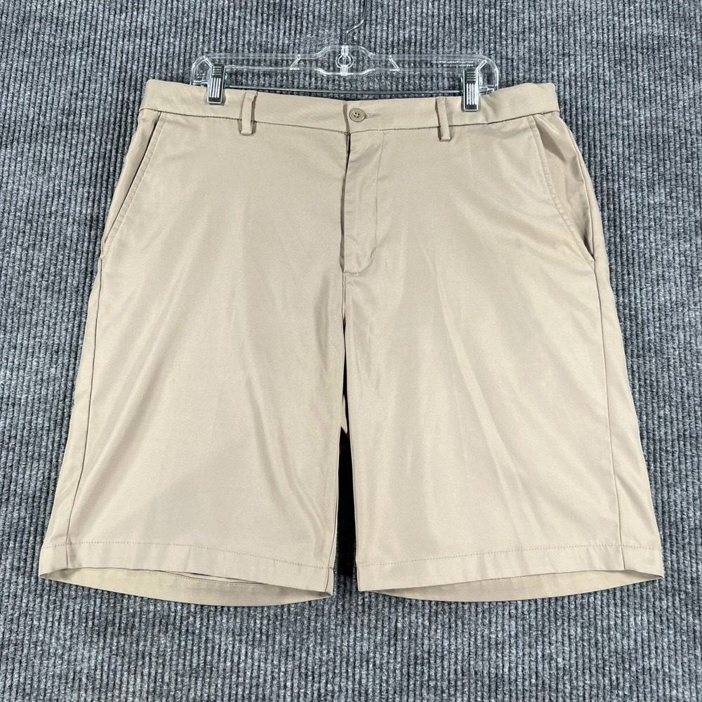 Greg Norman Shorts Mens Size 36 Beige Chino Performance Golf Casual Outdoor